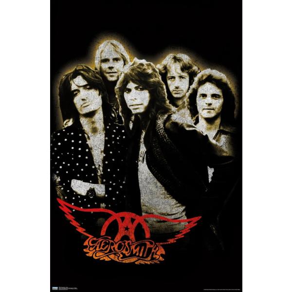 Aerosmith - Group Wall Poster, 19L" x 13W", Premiu...
