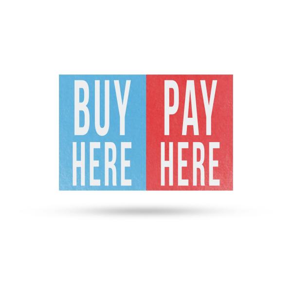 Buy Here Pay Here Vinyl Decal 18 Inch x 24 Inch We...
