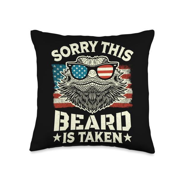 Bearded Dragon Retro American Flag Sorry This Bear...