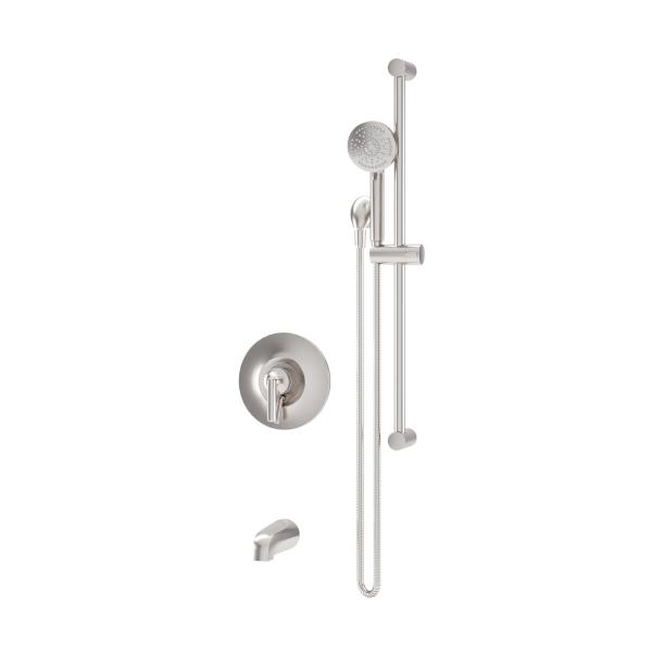Symmons バーチタブとハンドシャワートリム VersaFlexインテグラルダイバーター付き サ...