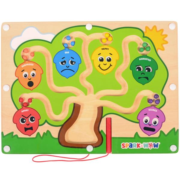 SPARK＆WOW 感情マグネット迷路 My Emotions Tree 幼児向け 対象年齢18ヶ月...
