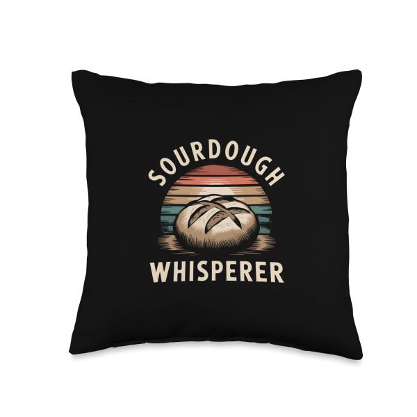 Sourdough Whisperer Baker Bread Baking Throw Pillo...
