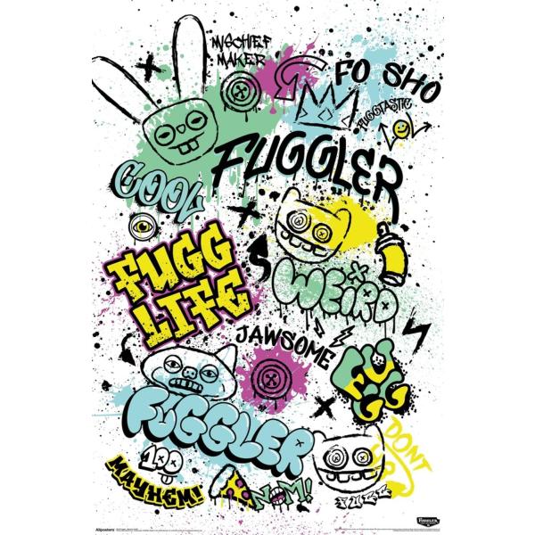 Fuggler - Mayhem Graffiti Wall Poster, 19L" x 13W"...