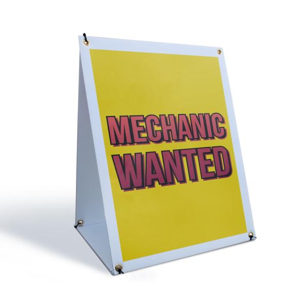 Mechanic Wanted Sidewalk Sign 18 Inch x 24 Inch A-...
