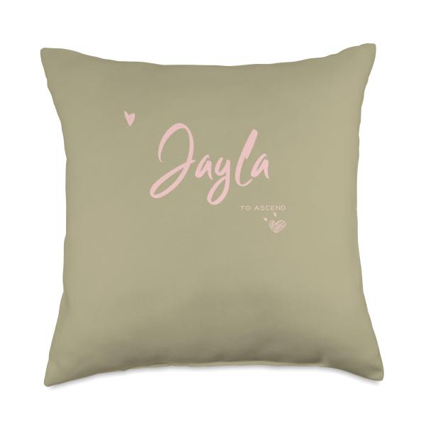 Jayla meaning "To Ascend" Throw Pillow