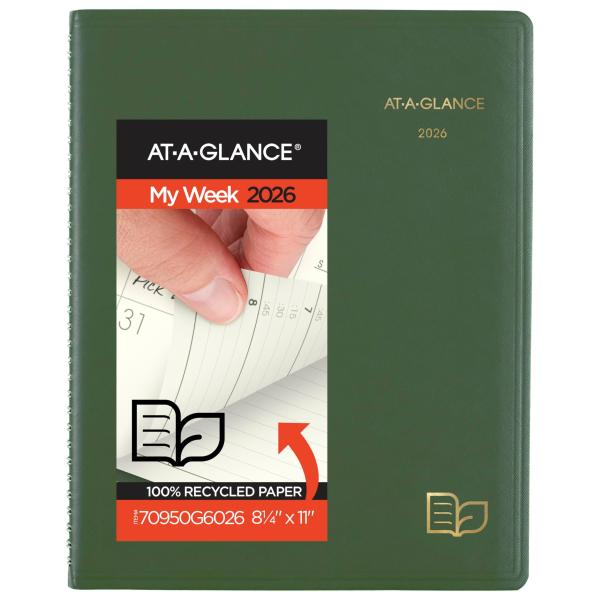 AT-A-GLANCE 2026年 予約帳 週間＆マンスリー 8.25インチ x 11インチ L 四...