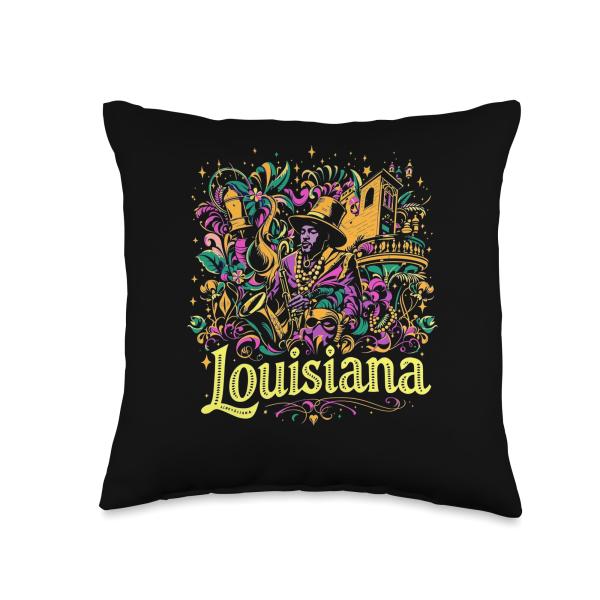 Vintage Louisiana LA Jazz Music Retro Souvenir Thr...