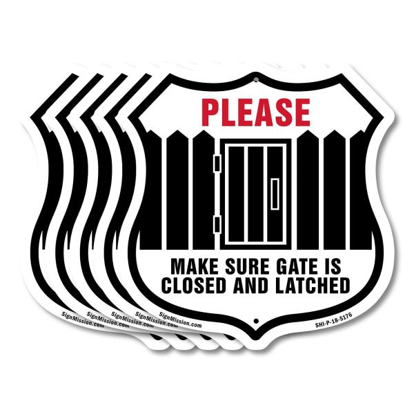 Please Make Sure Gate Is Closed And Latched (5 Pac...