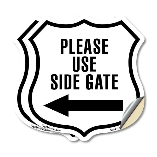 Please Use Side Gate Left (2 Pack) 6 inch X 6 inch...