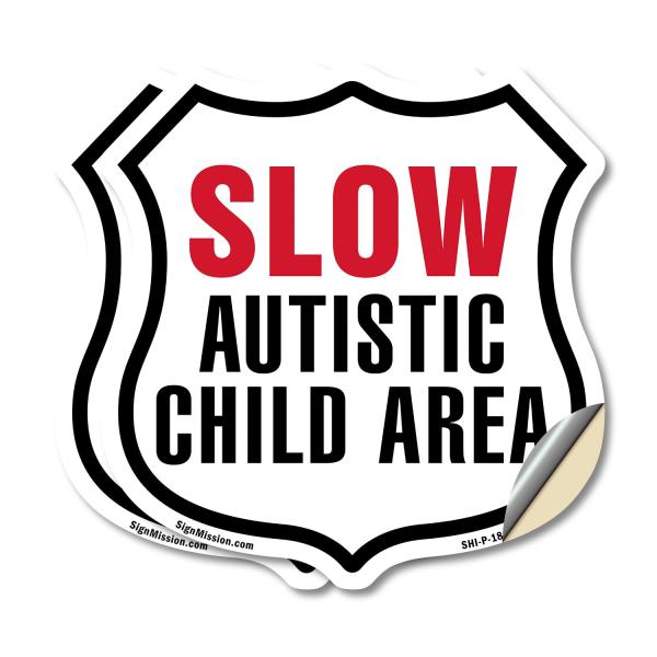Slow Autistic Child Area (2 Pack) 6 inch X 6 inch ...