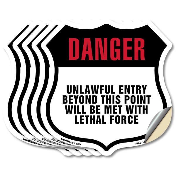 Danger Unlawful Entry Beyond This Point Will Be Me...