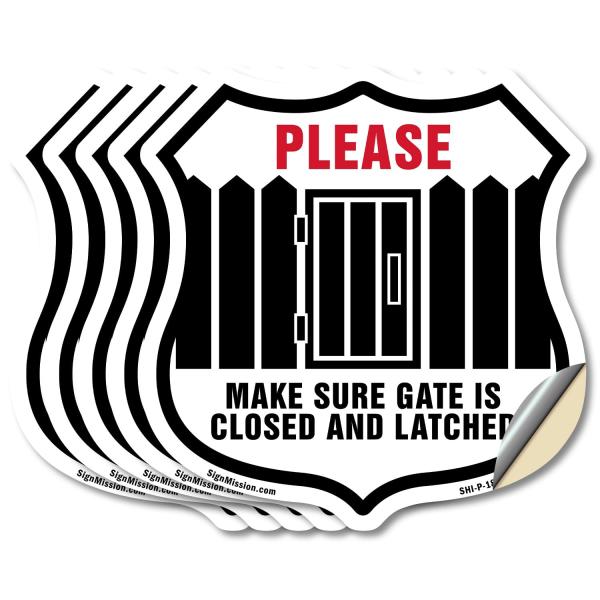 Please Make Sure Gate Is Closed And Latched (5 Pac...