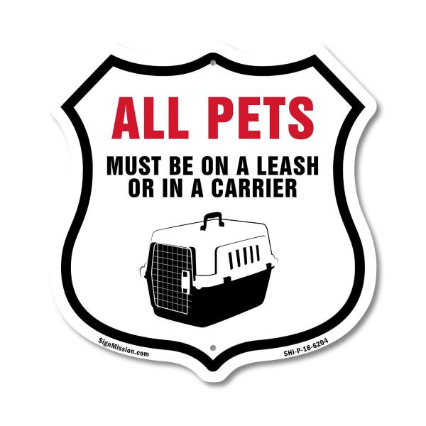 All Pets Must Be On Leash Or In Carrier (2 Pack) 1...