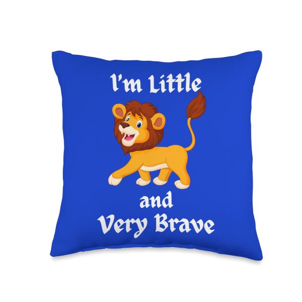 Bravery Childs I Am Very Brave Lion Throw Pillow