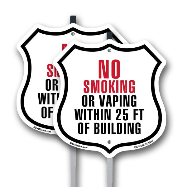 No Smoking vaping Within 25 Feet Of Building (2 Pa...
