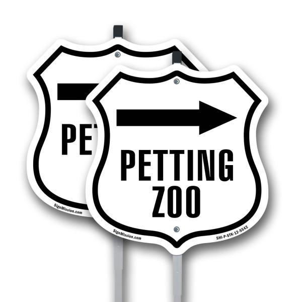 Petting Zoo Right (2 Pack) 12 inch X 12 inch Shiel...