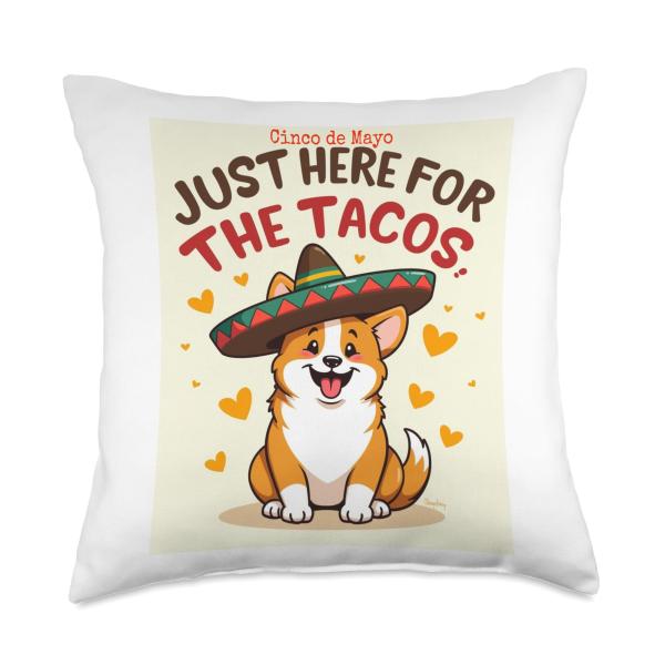 Funny Cinco De Mayo Corgi Dog Design by Daniel Tri...