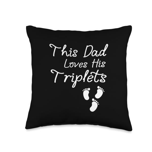 This Dad Loves His Triplets, Happy Funny Father Da...