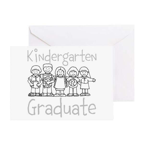 CafePress Kindergarten Graduate Folded Greeting Ca...