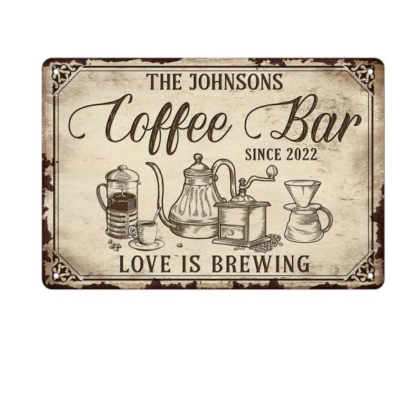 THUYPT Pesonalized Coffee Sign Coffee Bar Decorati...