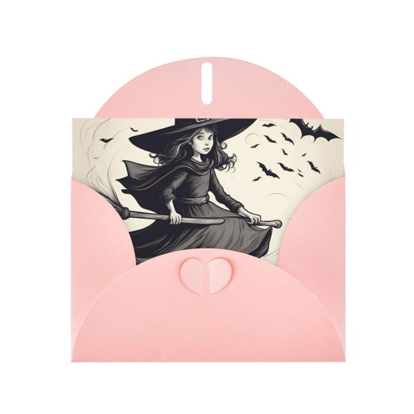 Halloween Witch Flying Print Gift Cards,Unisex Bir...