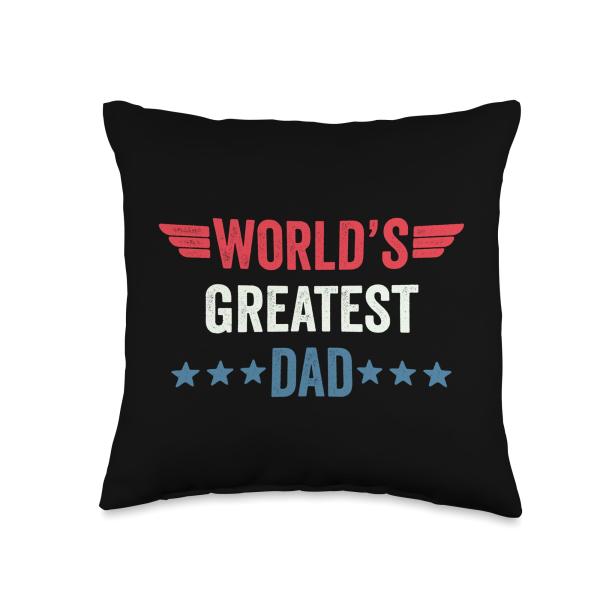 World's Greatest Dad Throw Pillow