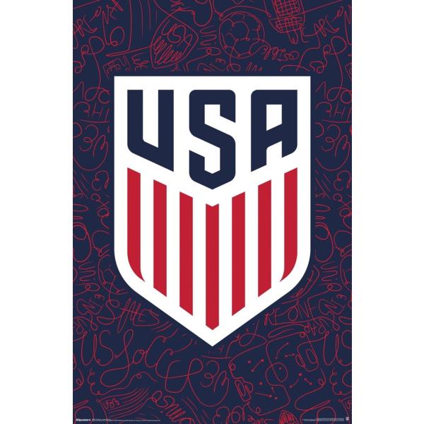 US Soccer - Logo Variant 25 Wall Poster, 19L" x 13...