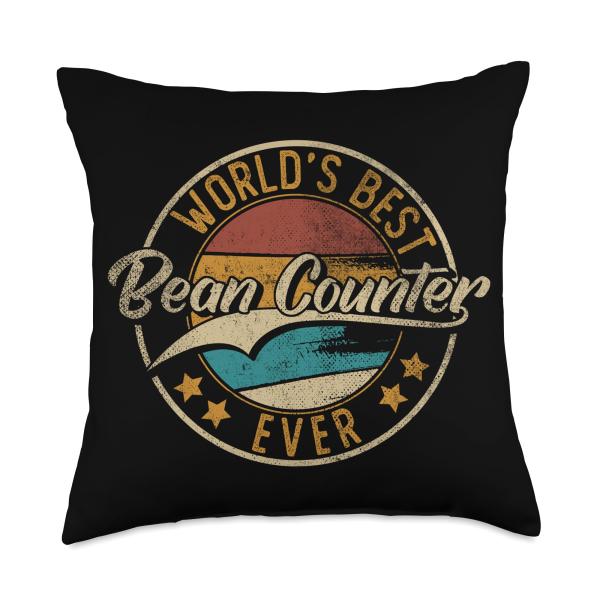 Worlds Best Bean Counter | Accountant Throw Pillow