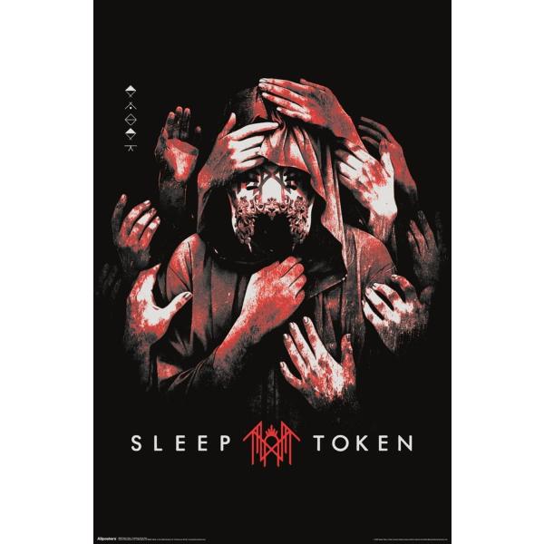 Sleep Token - Grabbing Hands Red Wall Poster, 19L"...