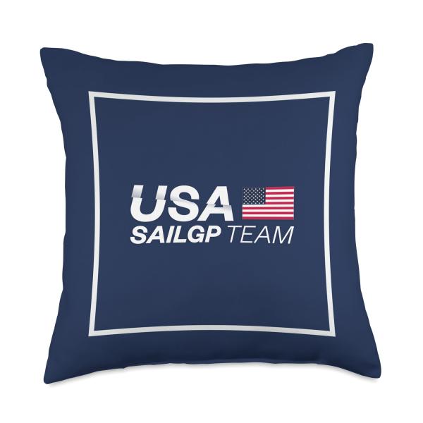 US SailGP Team Logo Throw Pillow