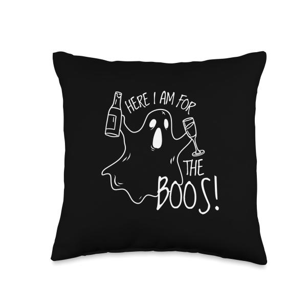 Here I Am For The Boos - Funny Alcohol Halloween T...