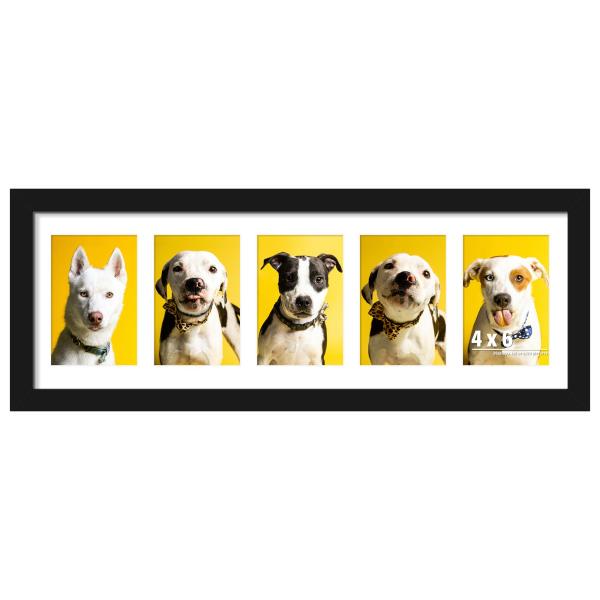 DUENPY 8x24 コラージュ写真フレーム 4x6インチ 写真5枚 コラージュ 壁装飾 壁掛けま...