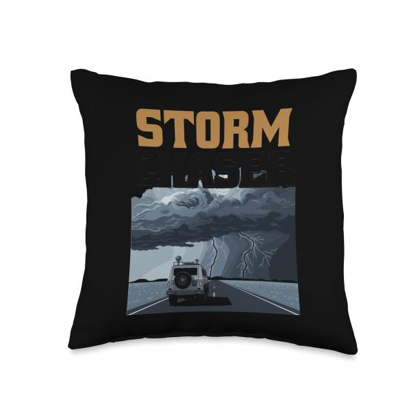Storm Chaser Extreme Weather Design Throw Pillow
