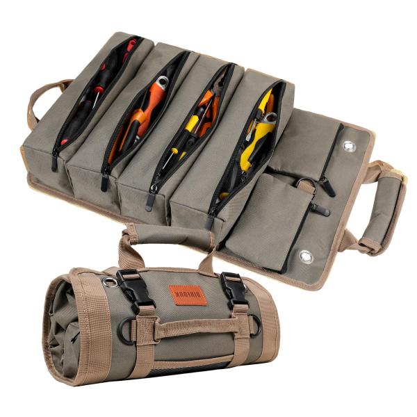 Roll Up Tool Bag, Heavy Duty Portable Tool Organiz...