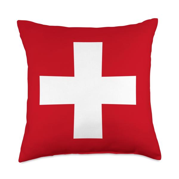 Swiss Pride - Classic Switzerland Flag Cross Throw...