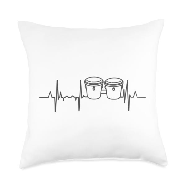 Bongos Pulse Line Bongo Player Heartbeat Throw Pil...