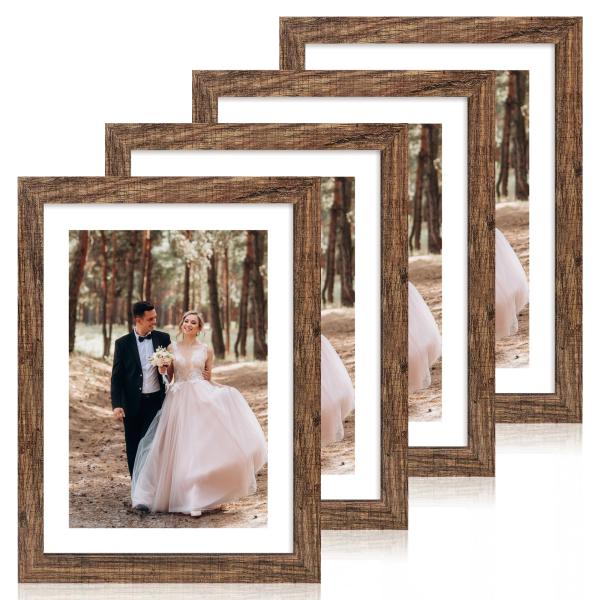 iRahmen 10x14 Picture Frame Set of 4 with Tempered...
