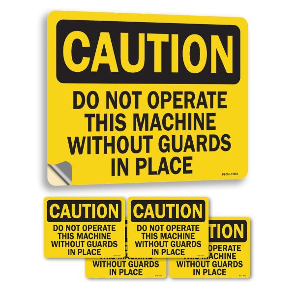 Do Not Operate This Machine Without Guards In Plac...