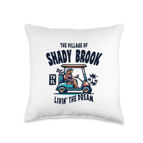 The Village of Shady Brook Golf Cart Design Throw ...