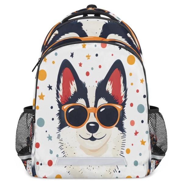 Adornori Husky Dog Laptop Backpack for Women and M...