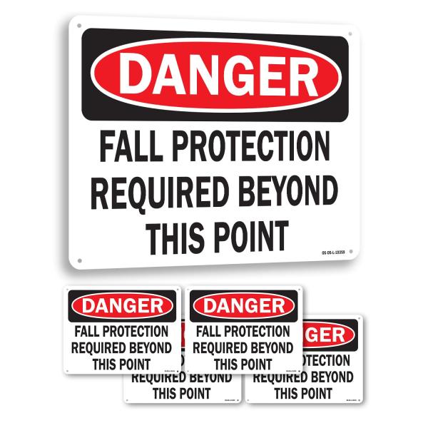 Fall Protection Required Beyond This Point OSHA Da...