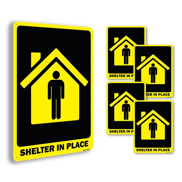 Shelter In Place Public Safety Aluminum Sign 14 In...