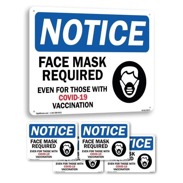 Face Mask Required Even for Those with Covid-19 Va...