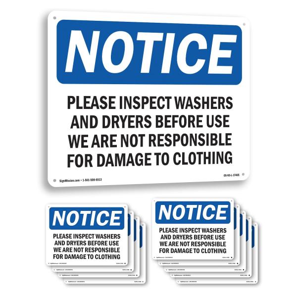 Please Inspect Washers And Dryers Before OSHA Noti...