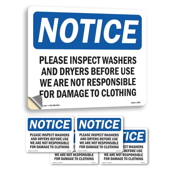 Please Inspect Washers And Dryers Before OSHA Noti...