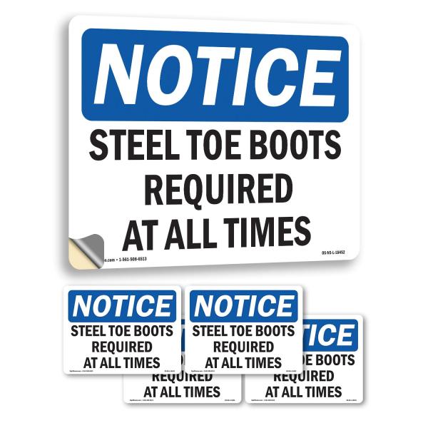 Steel Toe Boots Required At All Times OSHA Notice ...