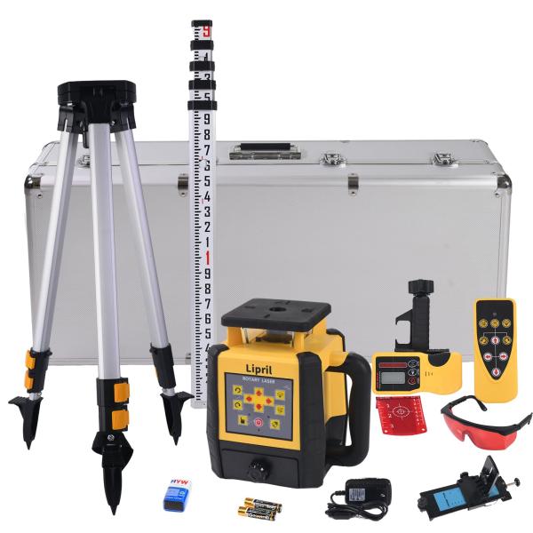 Rotary Laser Level Kit, ±1/16" @100' Accuracy, 229...