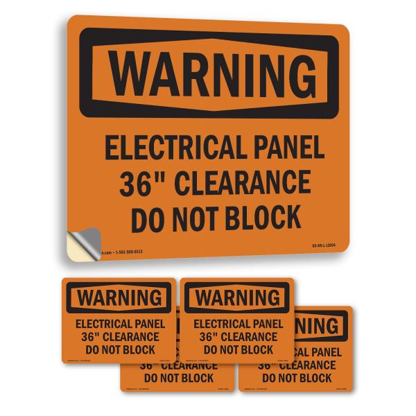 Electrical Panel 36 Clearance Do Not Block OSHA WA...