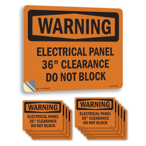 Electrical Panel 36 Clearance Do Not Block OSHA WA...