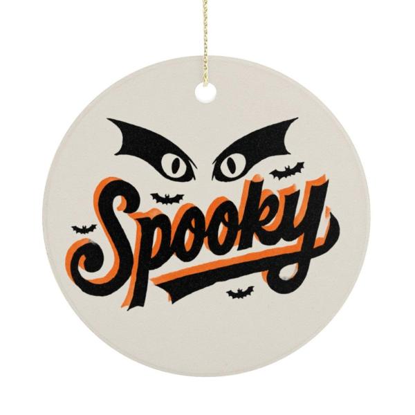 Halloween Spooky Two Eyes with Bat Wings Ceramic C...